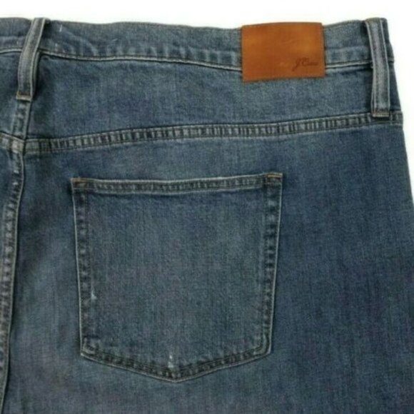 J. Crew Medium Wash Slim Boyfriend Distressed Stretch Denim Jeans Womens 48 NWT - Picture 12 of 16